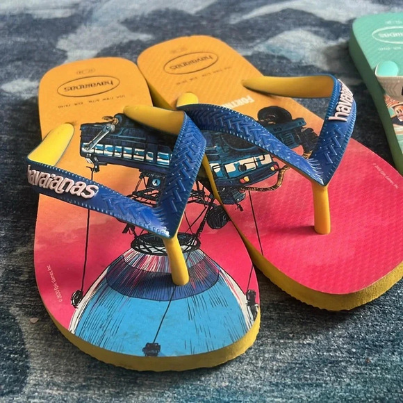 Havaianas 2 pair of Fortnite edition flip-flops.  7-8/6-7m/39-40 NWOT - Picture 2 of 10